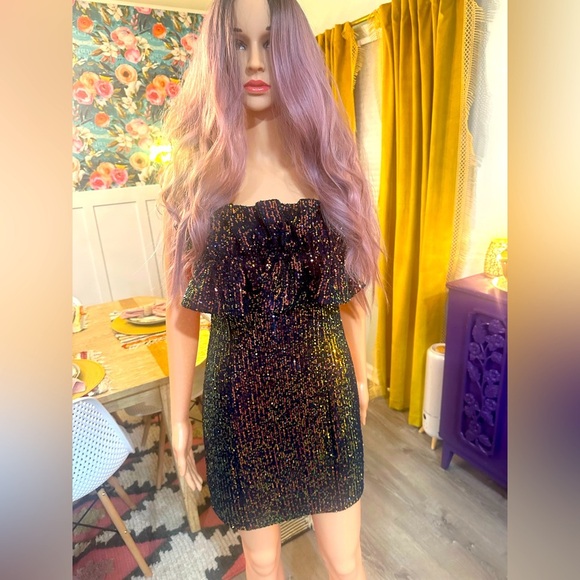 THIRTY/THIRTY LA Sequin Mini Dress Formal Sz M - Picture 1 of 16